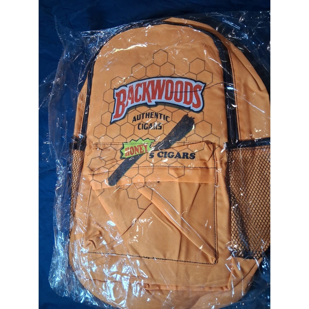 Backwoods Honey Cigar Theme Backpack Book Bag Unused 16" Tall
